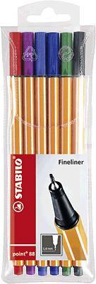 STABILO point 88®, Tintenfeinschreiber/88-6 0,4 mm sortiert Inh.6