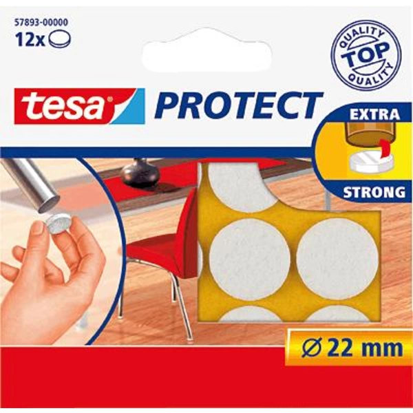 TESA Filzgleiter Weiß (Ø) 22mm 12St. TESA Filzgleiter Weiß (Ø) 22mm 12St.