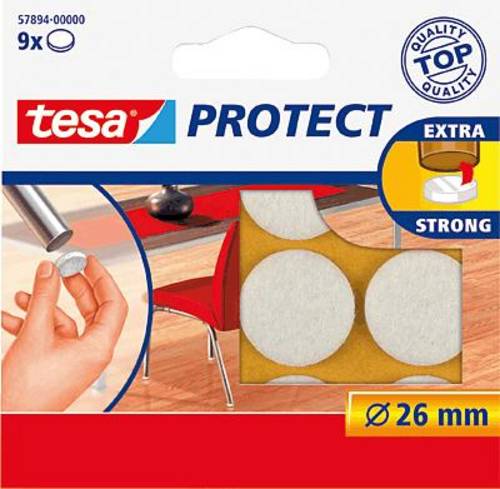 TESA Filzgleiter Weiß (Ø) 26 mm 9 St.