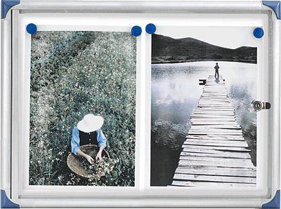 Schaukasten 51x37x2,2cm silber für den Innenbereich