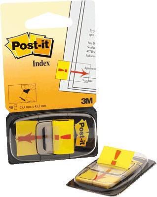 Post-it® Index Symbole/680-33 25,4x43,2 mm Ausrufezeichen Inh.50