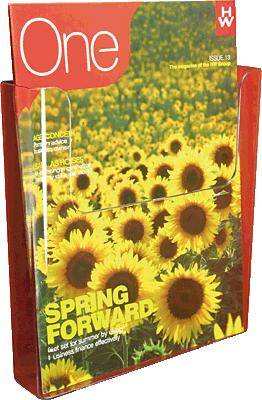 Deflecto DE76401 Prospekthalter Transparent DIN A4 Anzahl der Fächer 1 1 St. (B x H x T) 230 x 244 x 50 mm