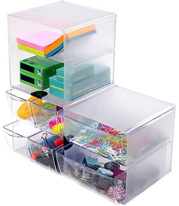 Deflect-o Organisationsbox CUBE 350401 1Fach glasklar