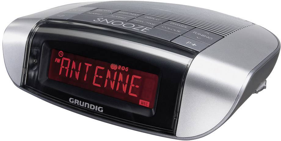Grundig SONOCLOCK 660 Radiowecker UKW Silber, Schwarz