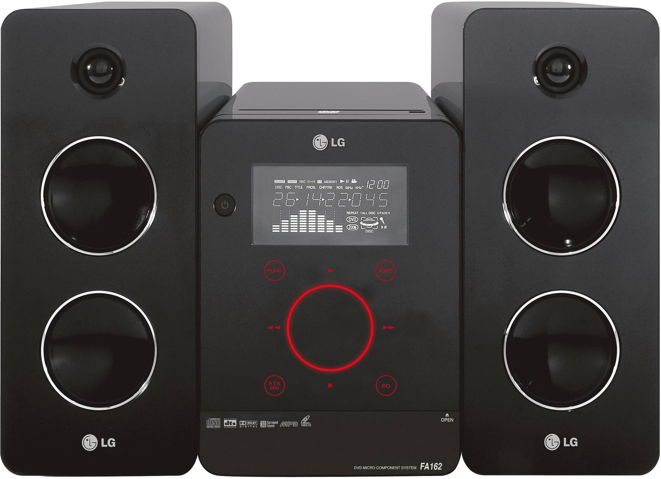 LG Electronics FA-162 Stereoanlage AUX, CD, MW, UKW, USB, Schwarz