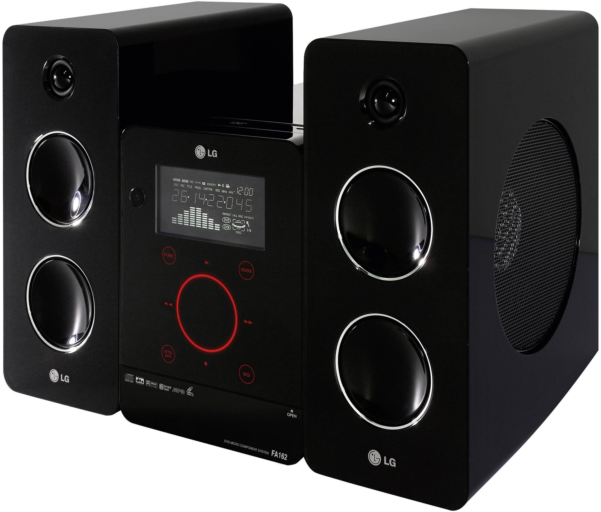 LG Electronics FA-162 Stereoanlage AUX, CD, MW, UKW, USB, Schwarz