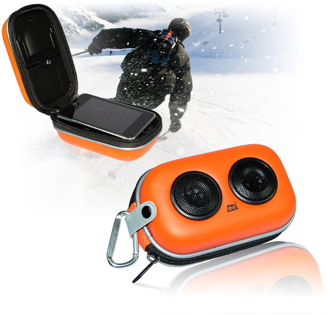 dnt SOUNDBOX X-01 Mini Lautsprecher AUX, Outdoor Orange