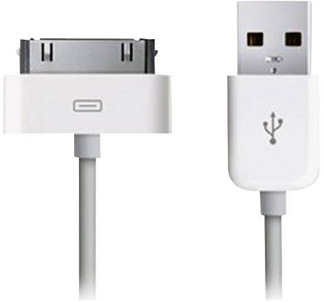 Apple iPad/iPhone/iPod Datenkabel/Ladekabel [1x USB 2.0 Stecker A - 1x Apple Dock-Stecker 30pol.] 1.00 m Weiß