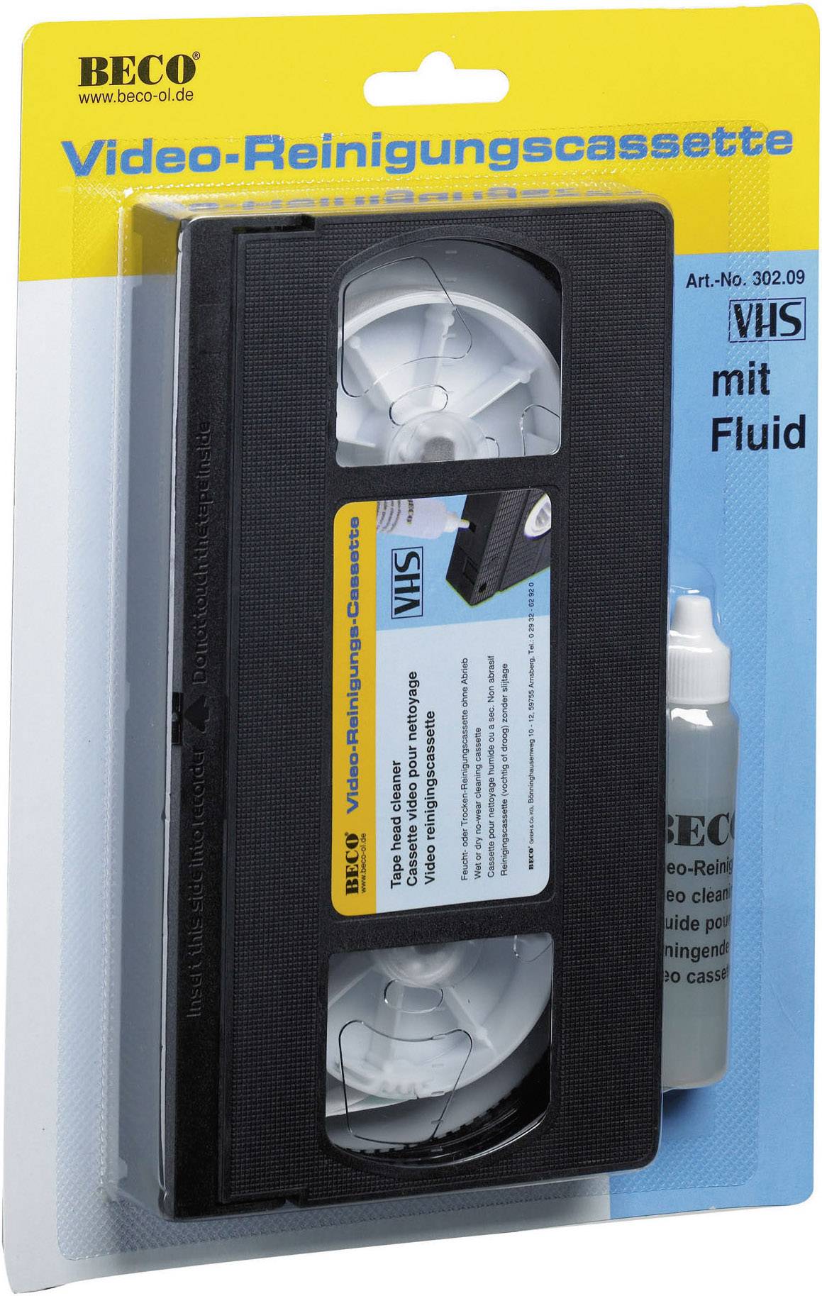 Beco 302.09 VHS-Reinigungscassette mit Fluid