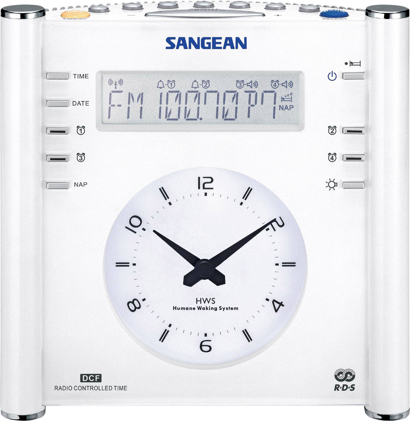 Sangean Atomic 30 Radiowecker UKW, MW AUX Weiß
