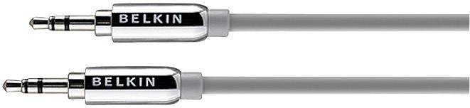 Belkin F8Z181EA06-GLD Klinke Audio Anschlusskabel [1x Klinkenstecker 3.5 mm - 1x Klinkenstecker 3.5 mm] 1.80 m Silber, Grau