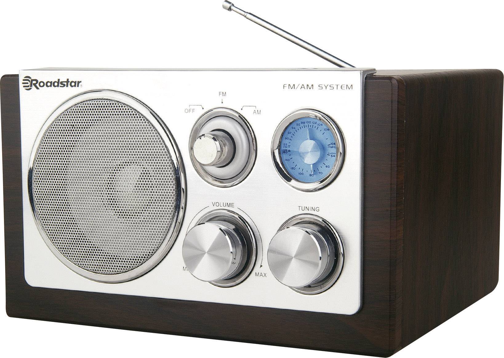 Roadstar HRA-1200 Tischradio UKW, MW Braun, Silber