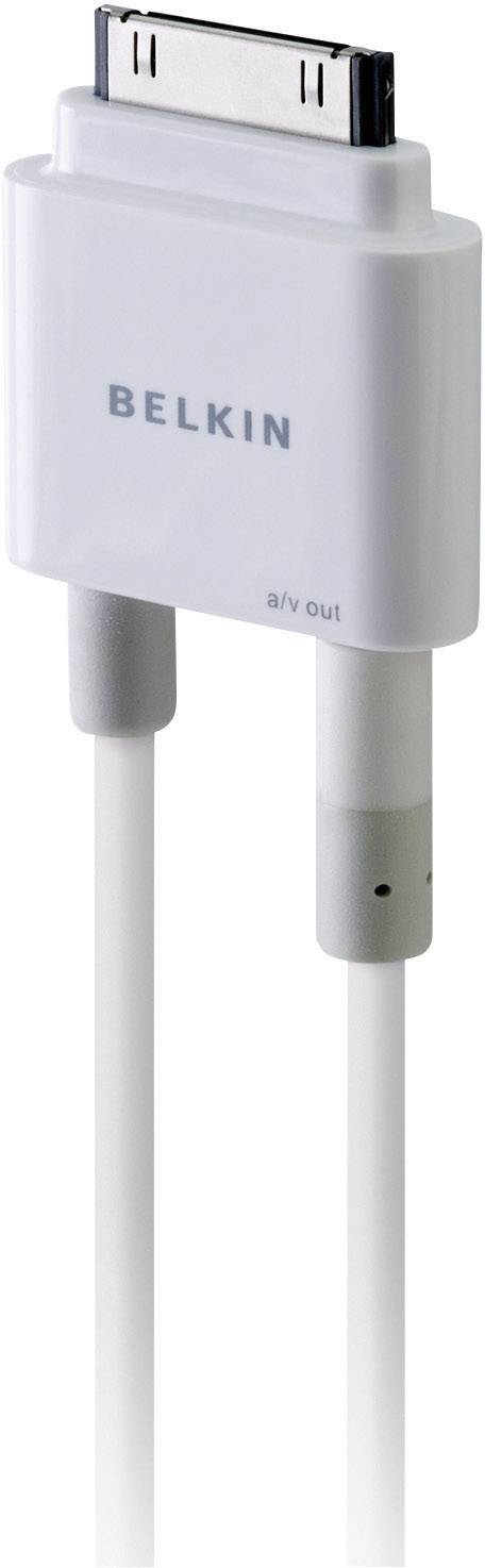 Belkin Apple iPad/iPhone/iPod Anschlusskabel [3x Cinch-Stecker, Klinkenstecker 3.5 mm - 1x Apple Dock-Stecker 30pol.] 1.20 m Weiß