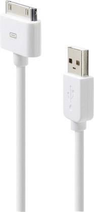 Belkin Apple iPad/iPhone/iPod Anschlusskabel [1x USB 2.0 Stecker A - 1x Apple Dock-Stecker 30pol.] 1.20 m Weiß