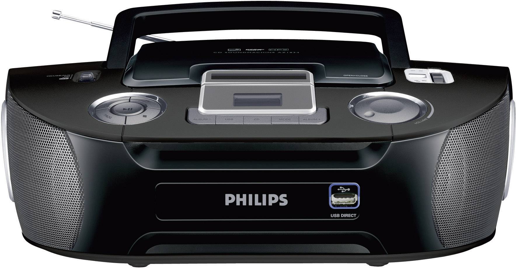Philips AZ1834 CD-Radio UKW, MW Schwarz
