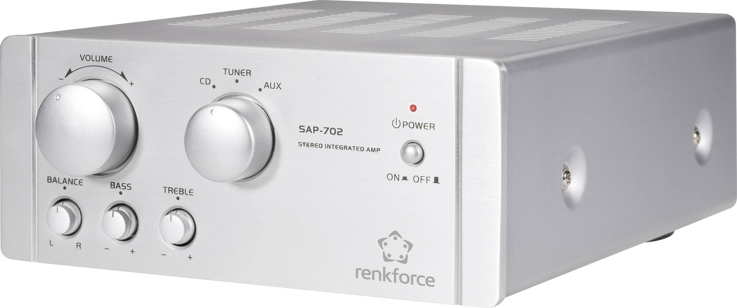 Renkforce SAP-702 Stereo-Verstärker 2 x 20W Aluminium