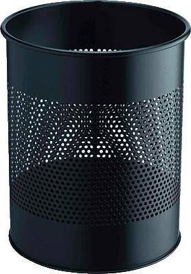 Durable 3310-01 Papierkorb (Ø x H) 260 mm x 315 mm Metall Schwarz 1 St.