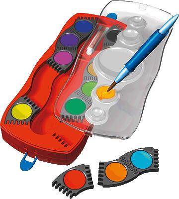 FABER-CASTELL Deckfarbkasten Connector 12er mit Deckweiß/125030 12