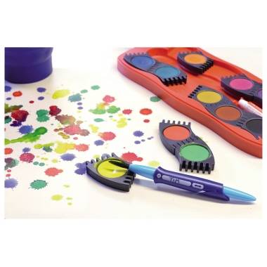 FABER-CASTELL Deckfarbkasten Connector 12er mit Deckweiß/125030 12