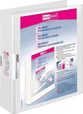 VELOFLEX Präsentationsringbücher VELODUR 1141190 2-Ring Ø40 mm, DIN A4, weiß