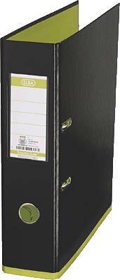 Ordner myColour A4 PP-Folie kaschiert 80mm schwarz/hellgrün