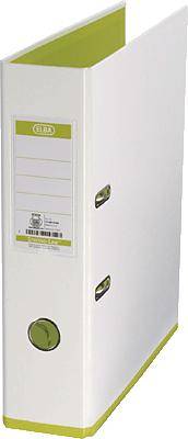 Ordner myColour A4 PP-Folie kaschiert 80mm weiß/hellgrün