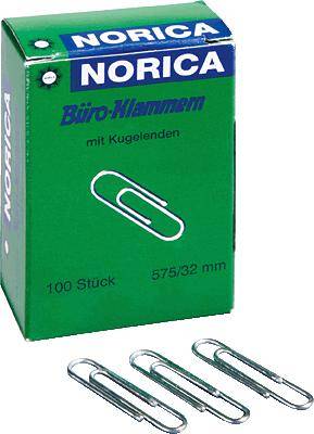 NORICA Brief- und Aktenklammern/2225 32 mm 100 verzinkt