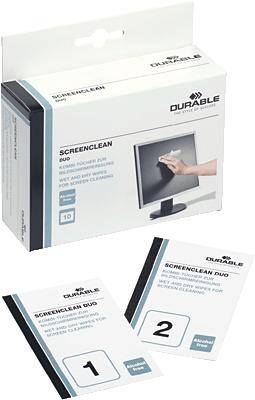 Durable Bildschirmreinigungstücher SCREENCLEAN duo 5721-02 weiss