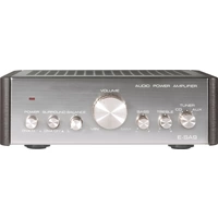 Renkforce E-SA9 Stereo-Verstärker 2 x 12W Silber (metallic), Dunkelbraun Renkforce E-SA9 Stereo-Verstärker 2 x 12W Silber (metallic), Dunkelbraun