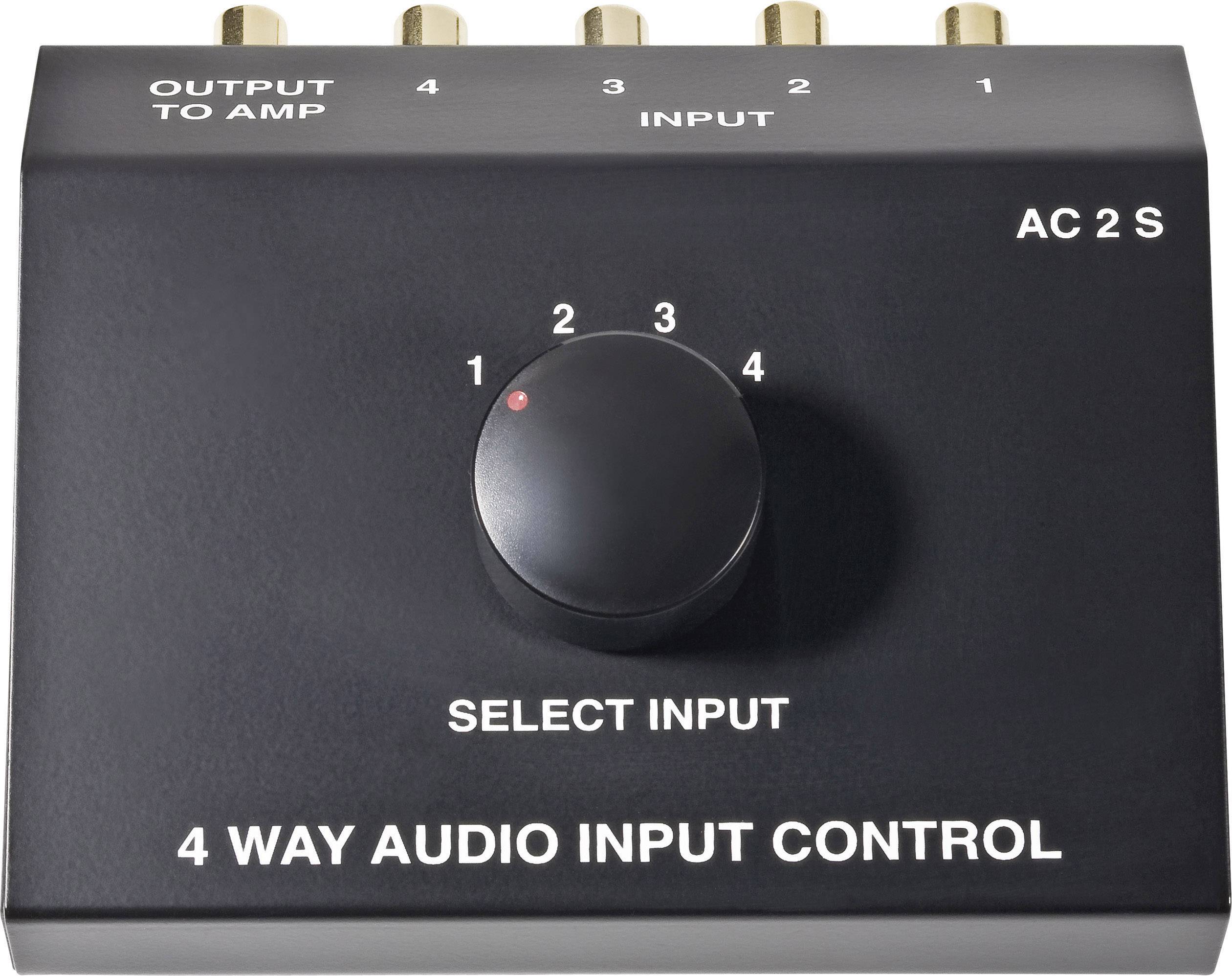 SpeaKa Professional SP-5741548 4 Port Cinch-Audio-Switch