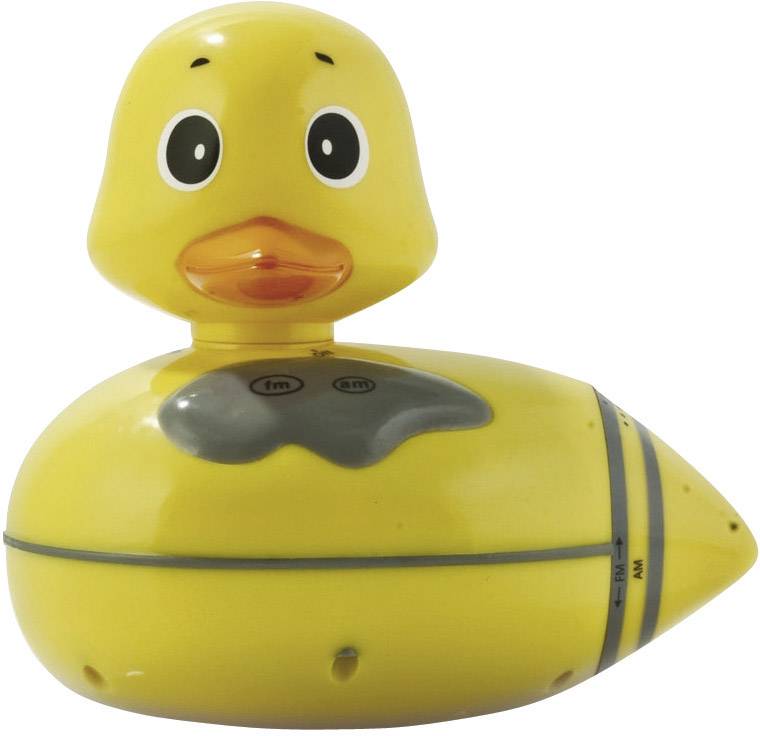 Axxion Duck Radio Badewannen-Radio Badradio UKW, MW Gelb