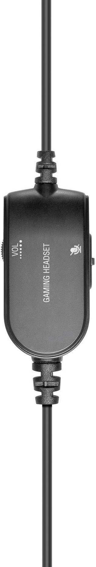 Cabstone CAB Headset GAMING HEADSET Over Ear Headset Stereo Silber-Schwarz Mikrofon-Rauschunterdrückung Lautstärkeregelung, Mikrofon-Stummschaltun