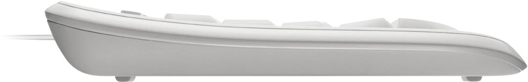 Microsoft Wired Keyboard 600 USB Tastatur Deutsch, QWERTZ, Windows® Grau Spritzwassergeschützt