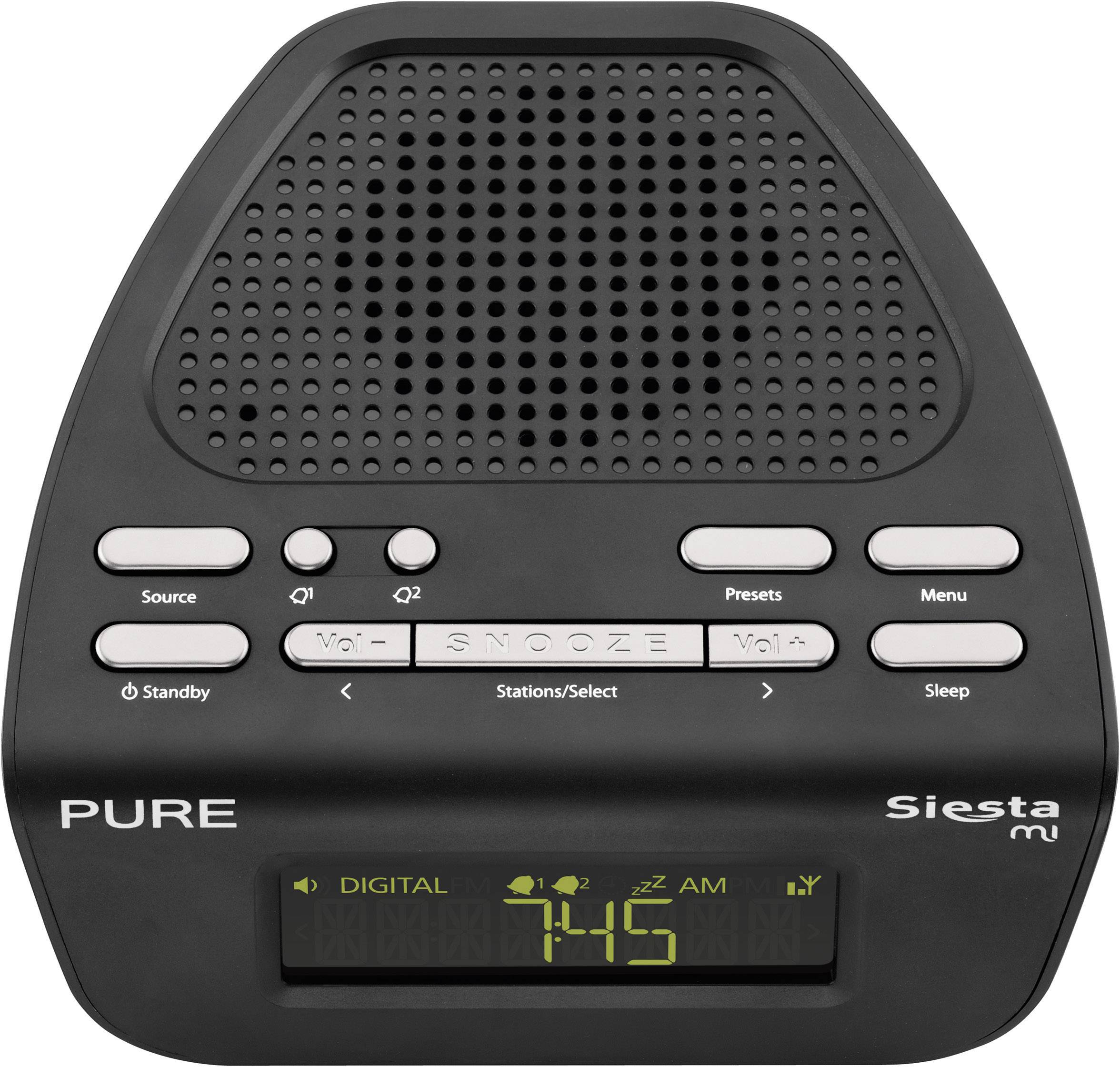 Pure Siesta Mi Serie II Radiowecker UKW, DAB Schwarz