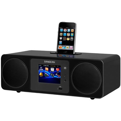 Sangean Internet Tischradio WFR-2D Apple-Dock, AUX, DAB+, Internetradio, USB Touchscreen
