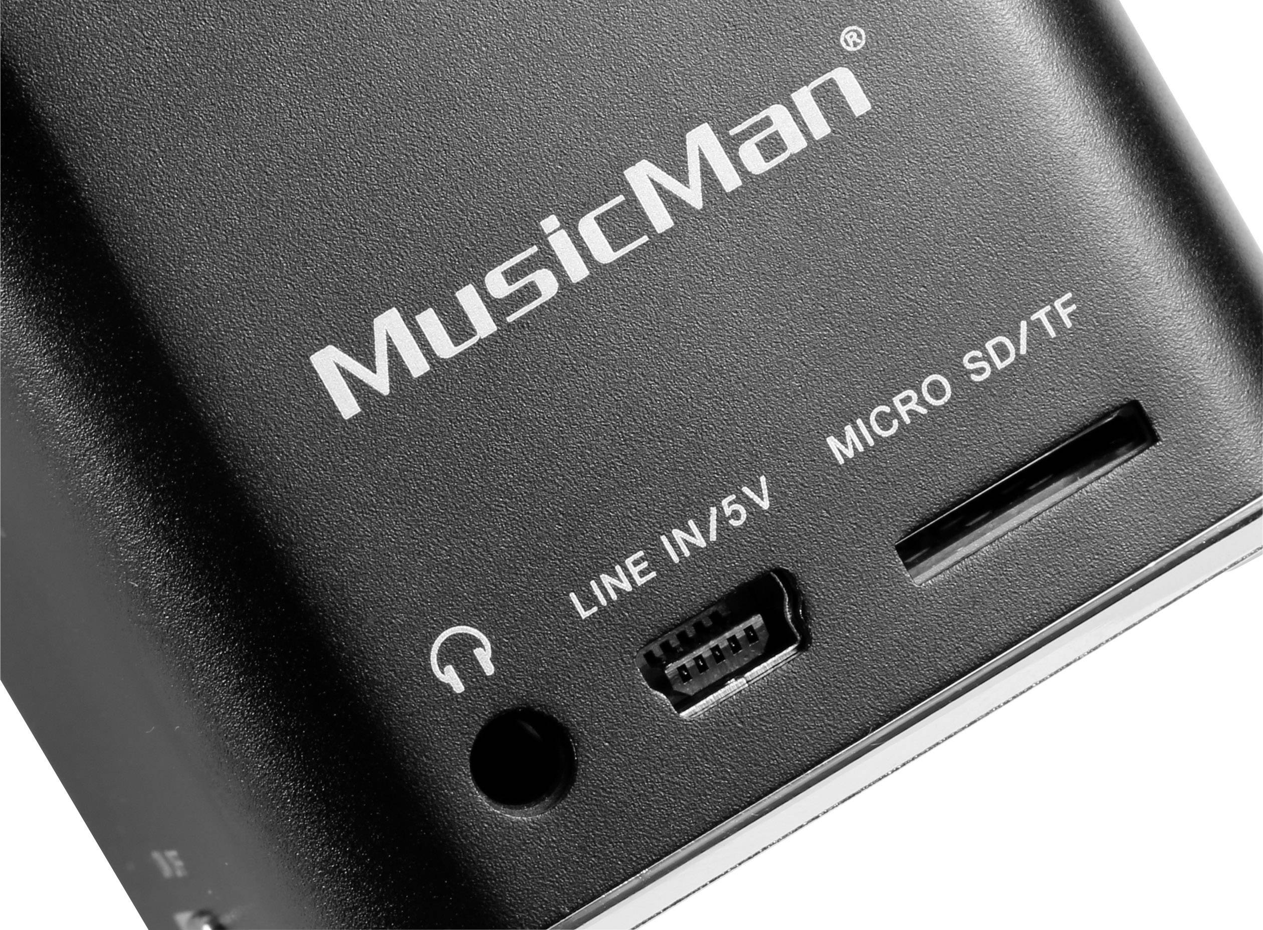 Technaxx Mini Lautsprecher MusicMan Mini AUX, SD, USB Schwarz