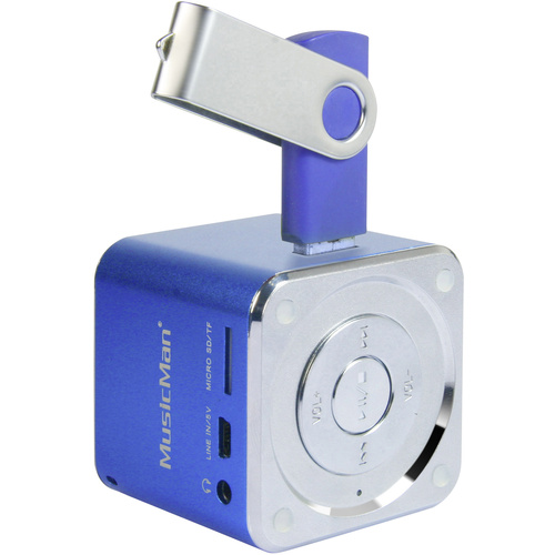 Technaxx Mini Lautsprecher MusicMan Mini AUX, SD, USB Blau