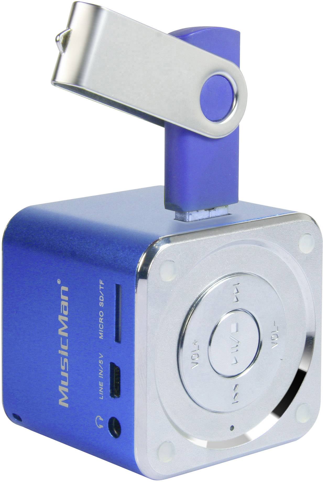 Technaxx Mini Lautsprecher MusicMan Mini AUX, SD, USB Blau