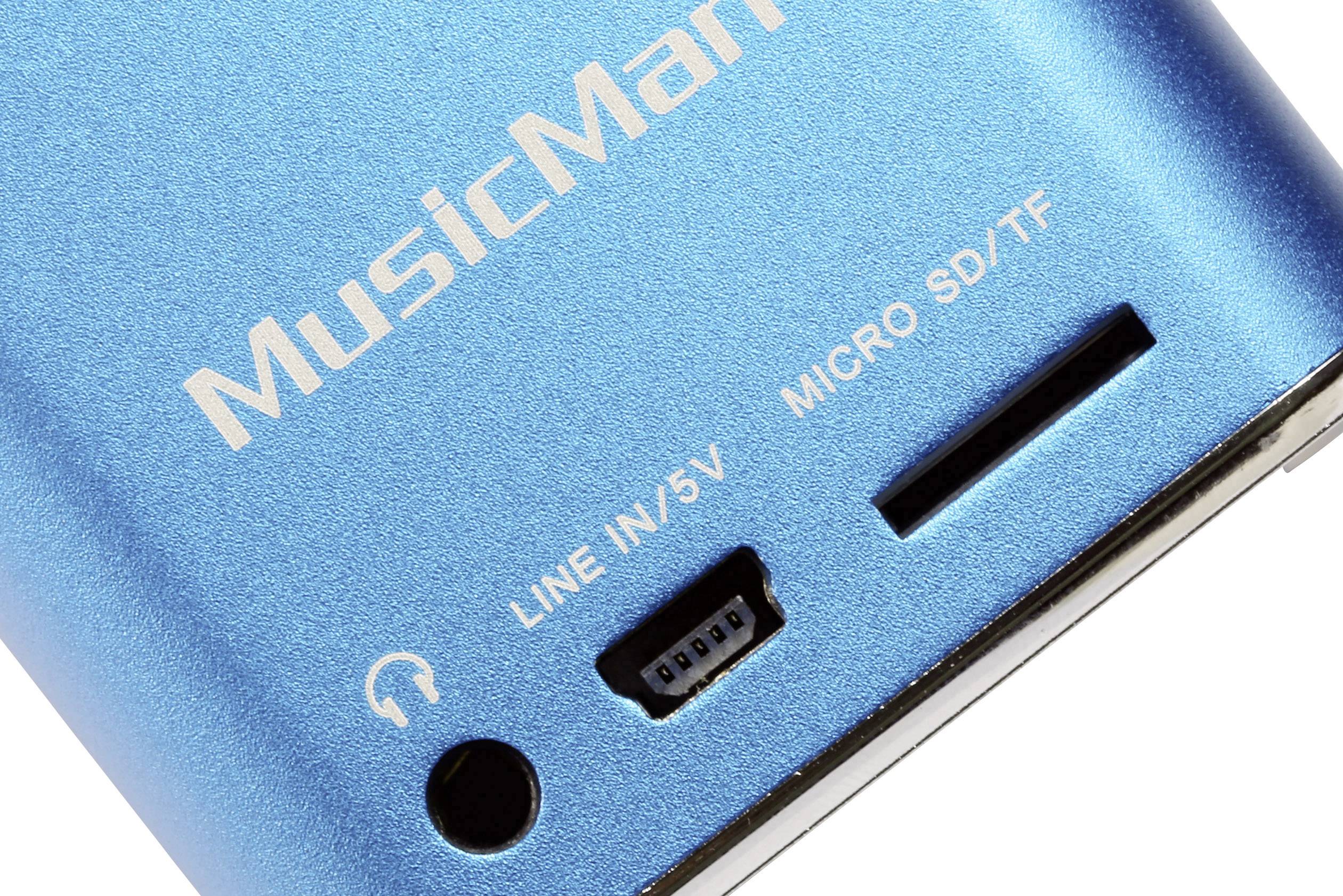 Technaxx Mini Lautsprecher MusicMan Mini AUX, SD, USB Blau