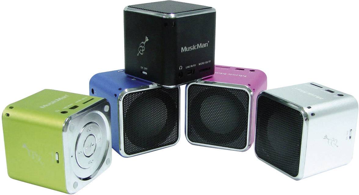 Mini Lautsprecher Technaxx MusicMan Mini AUX, SD, USB Grün