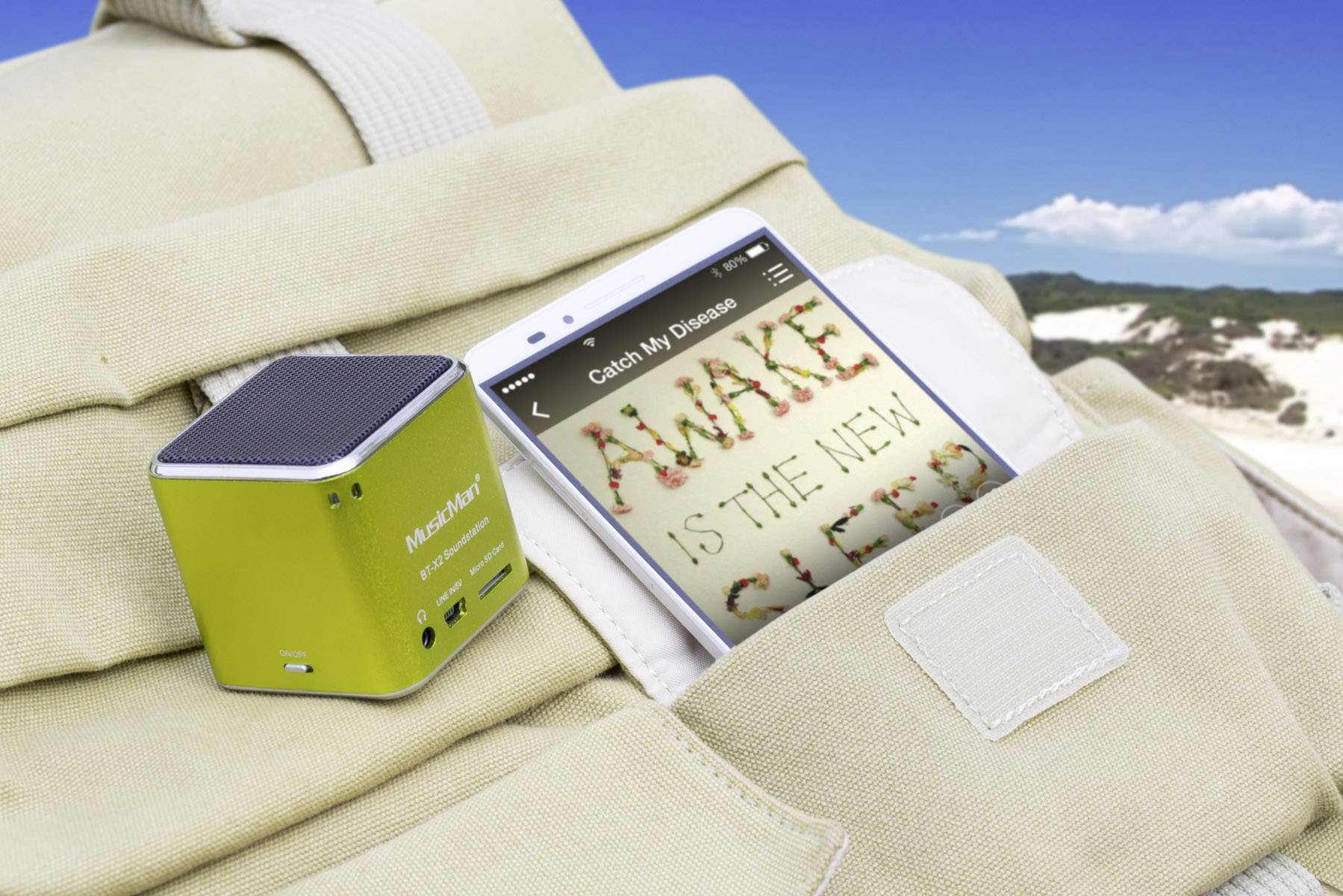 Technaxx MusicMan® Soundstation BT-X2 Bluetooth® Lautsprecher Grün