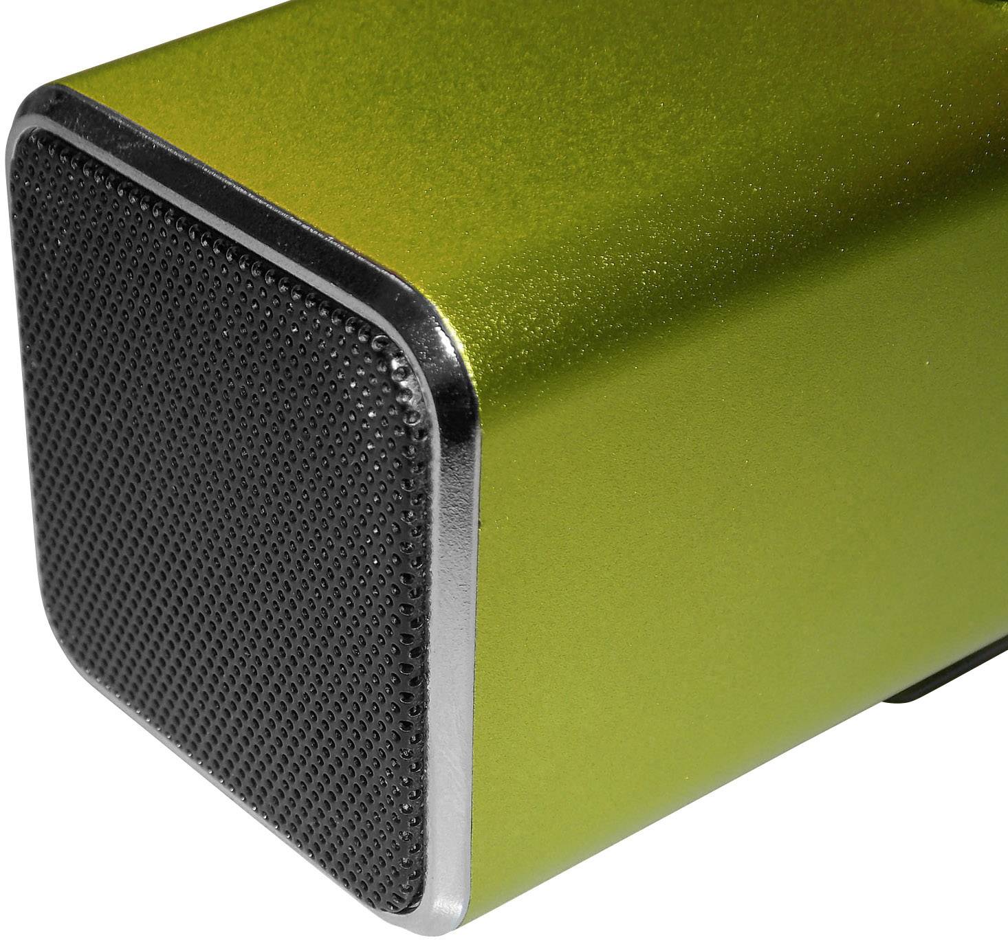 Technaxx MusicMan MA Display Soundstation Mini Lautsprecher AUX, FM Radio, SD, tragbar, USB Grün