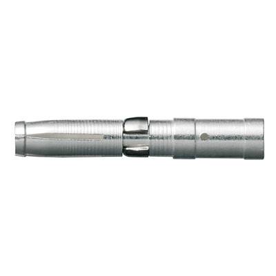 Metallischer Adapter, zylindrische Form, glänzende Oberfläche. Klar abgegrenzte Bereiche an beiden Enden, Verbindungselement.