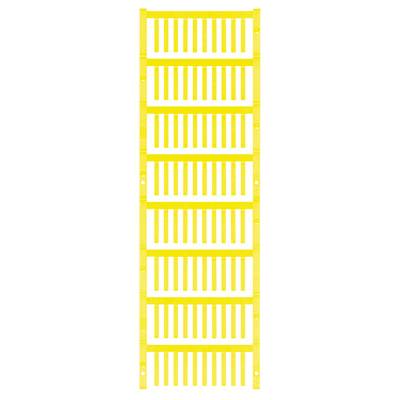 Gelbes Kunststoffgitter mit regelmäßigen rechteckigen Aussparungen, vertikal ausgerichtet.