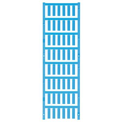 Ein blauer Kabelkanal mit mehreren vertikalen Schlitzen zur ordentlichen Führung von Kabeln in elektrischen Installationen.