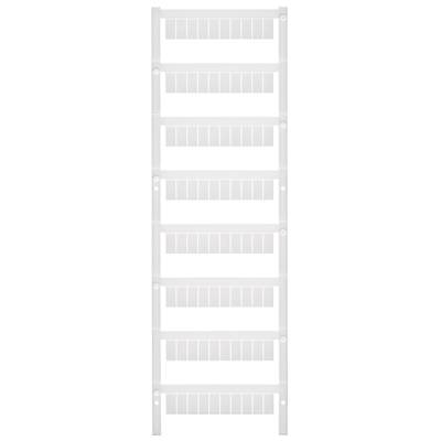 Eine weiße, hohe Leiter mit mehreren horizontalen Sprossen, die gleichmäßig verteilt sind, vor einem neutralen Hintergrund.