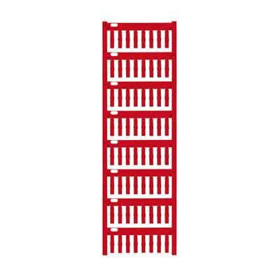 Rote Mauerabdeckung in Form eines länglichen Gitters mit mehreren Balusterreihen. Dient zur Dekoration oder Sicherheit.