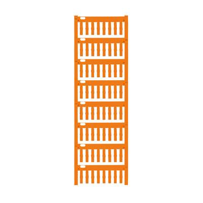 Ein orangefarbener Gurt für eine Gurtpresse, mit mehreren horizontalen Verstärkungen, zur sicheren Befestigung von Gütern.