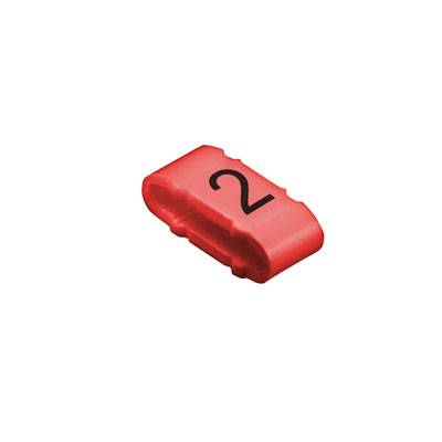 Rote Nummernmarkierung mit der Zahl '2' darauf.