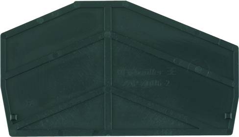 Schwarzes Kunststoffteil mit diagonalen und horizontalen Linienmuster. Text in der Mitte: 'Hegler 7/8 R'; technische Markierung.